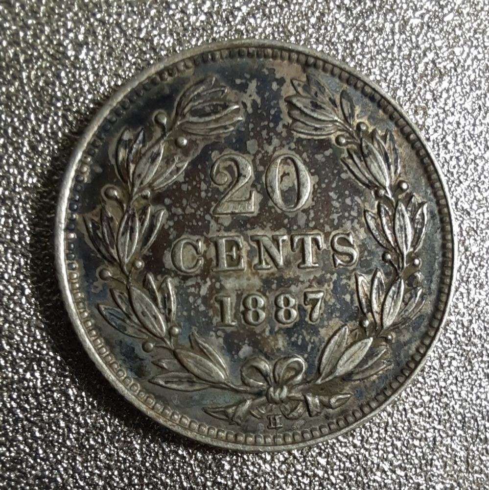 20 cents 1887 ye. $30 Nicaragua